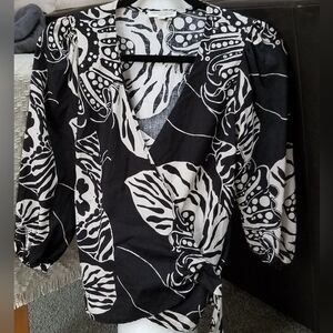 Christian Siriano New York wrap blouse small